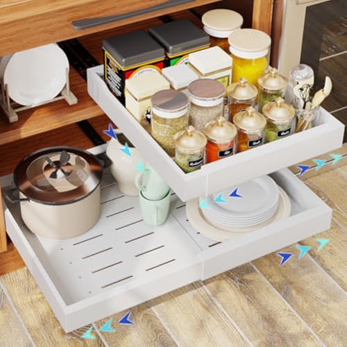 Armoire coulissante cuisine extensible pour optimiser les placards profonds sans percer