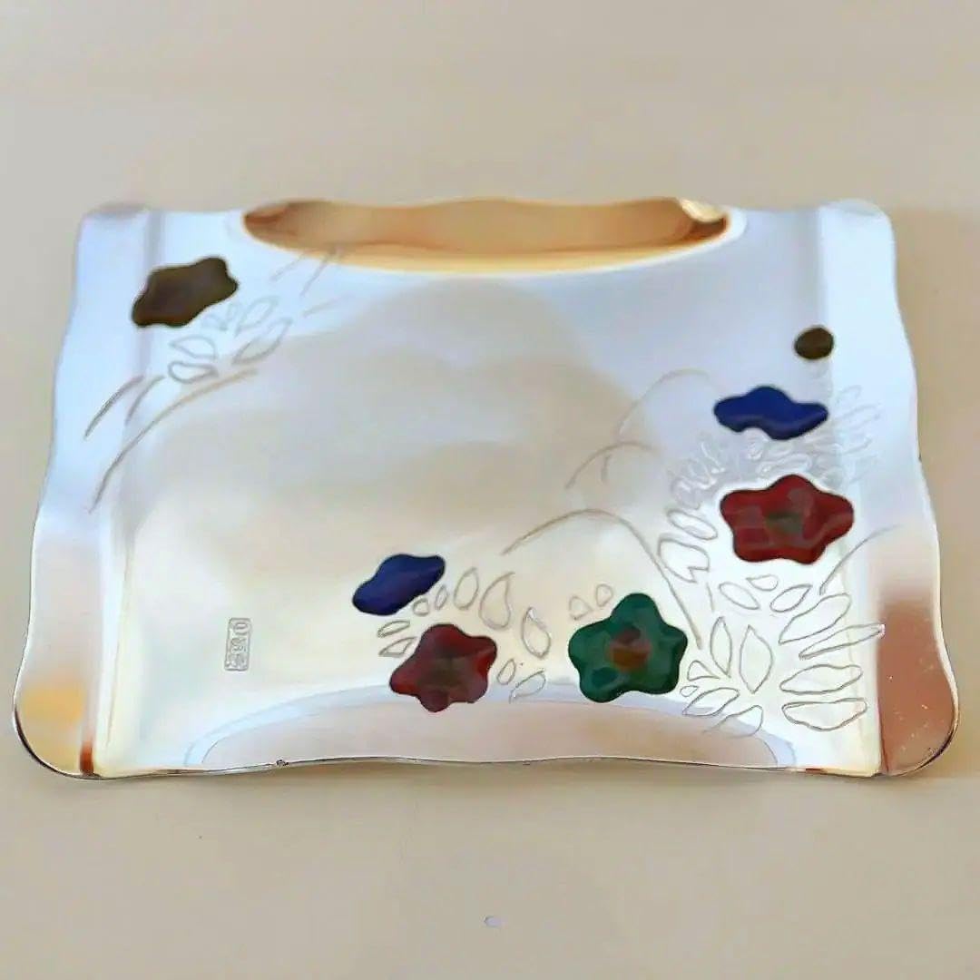 Amazon.co.jp: 高島屋七宝焼ステンレス製花柄銘々皿5枚セット菓子皿