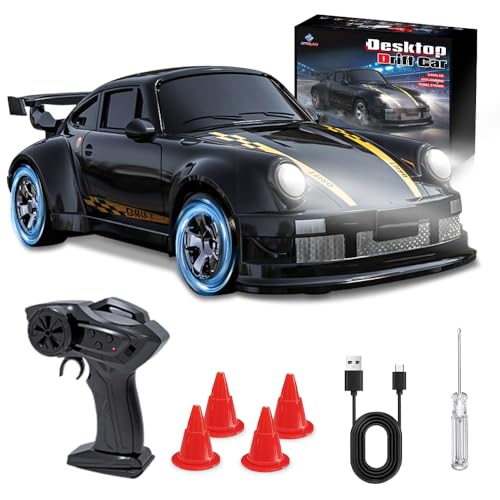 SGZIOO Mini RC Drift Car, 1:64 Mini Ferngesteuertes Auto mit Licht, 4WD 2,4Ghz RC Drift Car Auto, Typ-C Aufladung Ferngesteuertes Rennauto Spielzeug Geschenk für Jungen, Mädchen und Erwachsene SGZIOO Mini RC Drift Car, 1:64 Mini Ferngesteuertes Auto mit Licht, 4WD 2,4Ghz RC Drift Car Auto, Typ-C Aufladung Ferngesteuertes Rennauto Spielzeug Geschenk für Jungen, Mädchen und Erwachsene