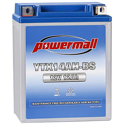 Weize YTX14AH-BS High Performance - Maintenance Free-Sealed AGM ATV Battery Rechargeable Yuasa YTX14AH