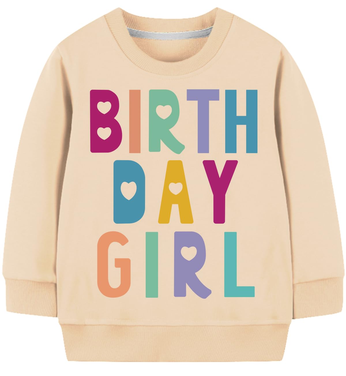 Mrocioa Birthday Girl Sweatshirt 1st 2nd 3rd 4th 5th 6th Girls B-DAY Gift Tshirts Long Sleeve Cotton Tees