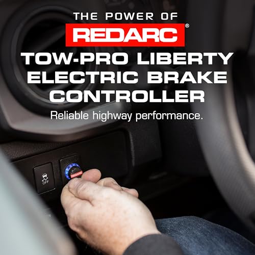 Image of REDARC Tow-Pro Liberty Electric Trailer Brake Controller, Universal Fit for 1 to 2 Axle Cars, Trucks, SUVs, Proportional Braking, 12V Compatible to Tow RV, Camper, Trailer, Boat