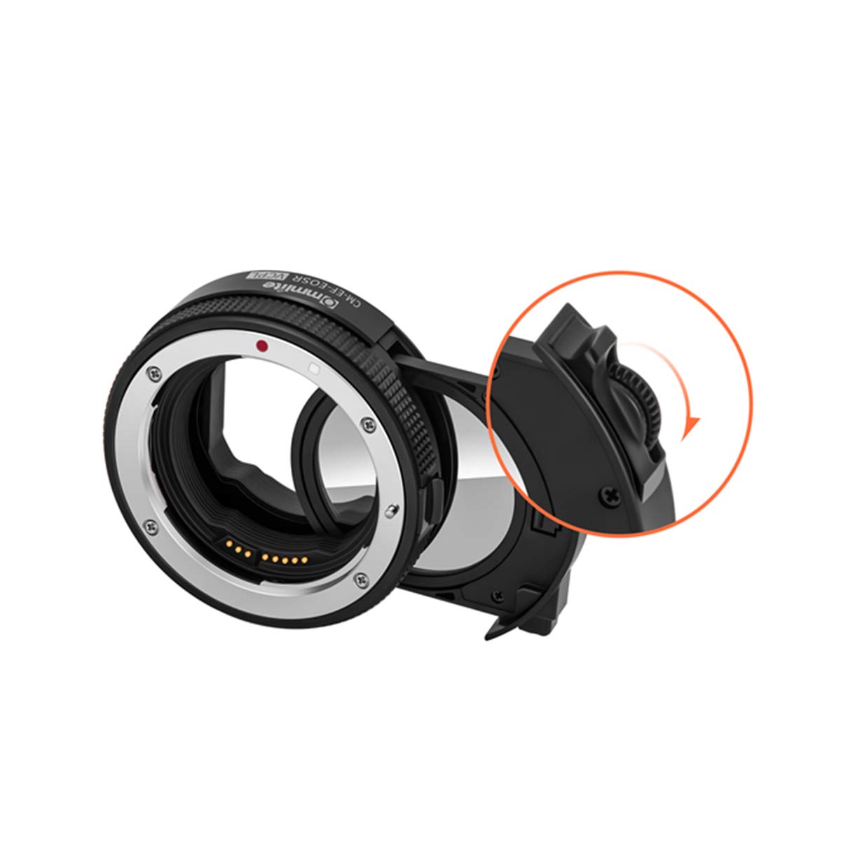 Commlite CM-EF-EOSR VCPL AF Adaptateur de monture d'objectif EF/EF-S vers appareil photo EOSR/RF avec CP variable