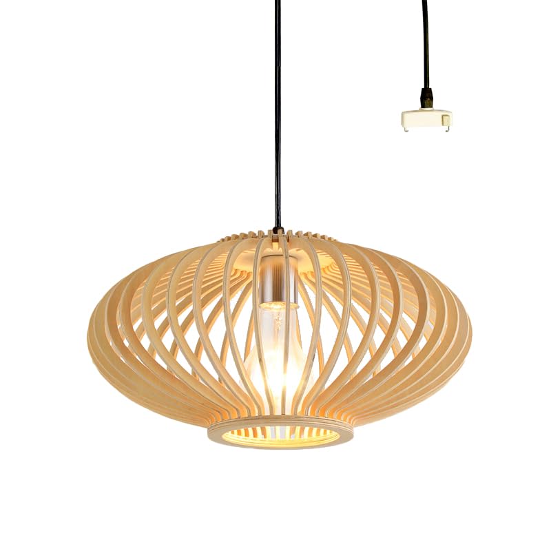 Amazon.co.jp : KY LEE 照明 ペンダントライト 1灯 北欧 ナチュラル 木