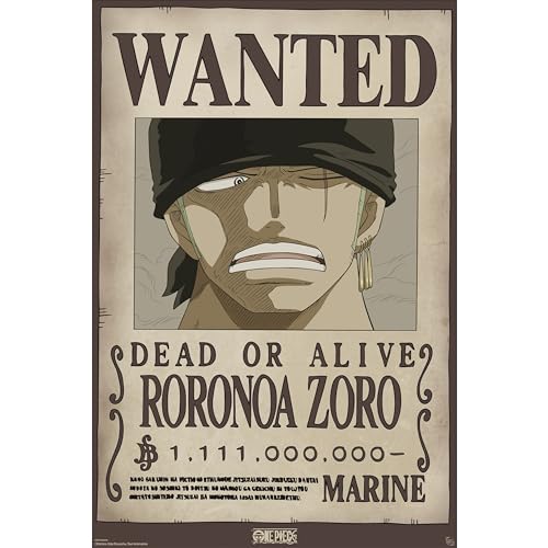 GB eye One Piece - Póster Wanted Zoro Wano (91,5 x 61 cm)