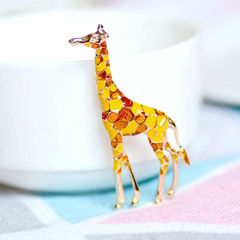 Image of Acxico 2Pcs Giraffe Brooches for Women Cute Animal Brooch Pin Fashion Jewelry Gift for Kids Exquisite Brooch