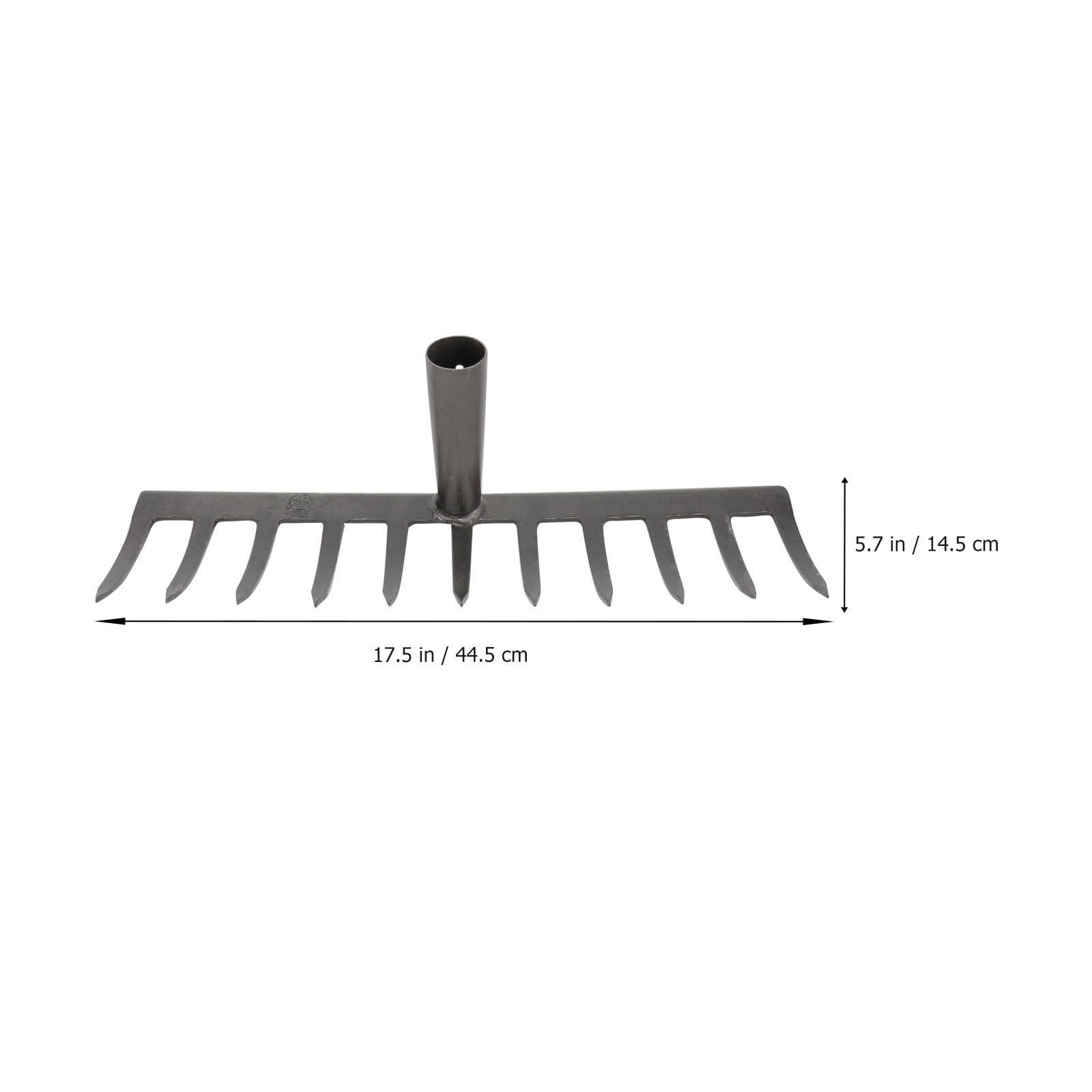 Hierro Negro Rastrillo Agrícola para Jardinería y Cultivo