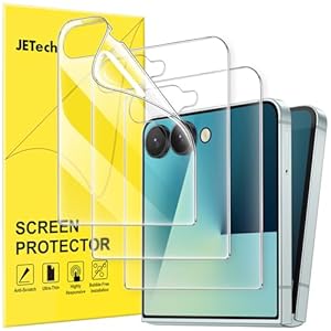 JETech Front Schutzfolie für Samsung Galaxy Z Flip 7 2025, Full Screen PET Displayschutz, Hat Keinen Einfluss auf die Hülle, HD Klar, 3 Stück