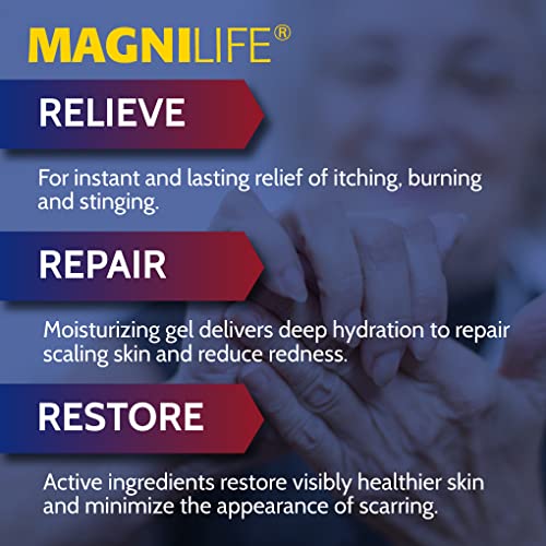 Image of MagniLife Psoriasis Care+, Natural Itch and Pain Relief, Moisturization Helps to Reduce Redness, Scaling and Flaking on Body & Scalp - Unscented, Non-Toxic - 2oz