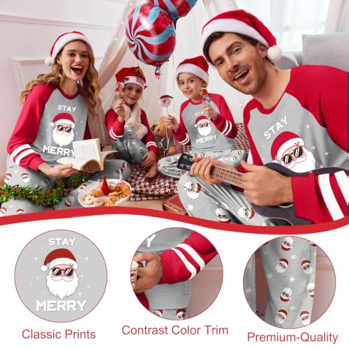 Ekouaer Family Christmas Pajamas Matching Sets Cute Long Sleeve Couple Pjs - image 3