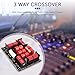 Kqcibz 400W 3 Way Crossover Divider HiFi Tweeter Woofer Speaker Crossover 1250H/5000HZ with High-Pitched Protection, red black, 500207171