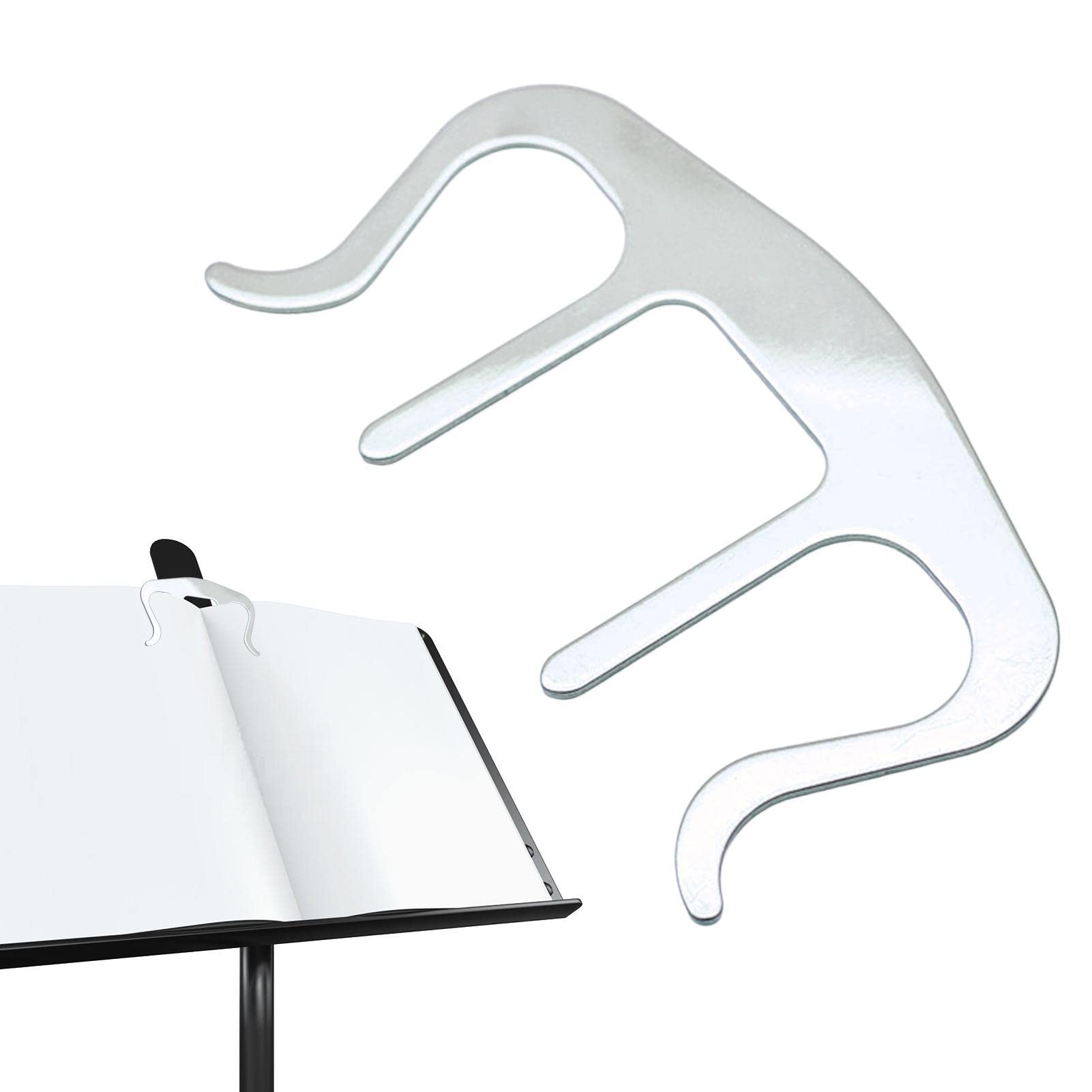 2 Fermapagine A Clip – Verdi, Leggeri, Con Molla, Per Libri, Spartiti, Ricette, Scuola E Ufficio