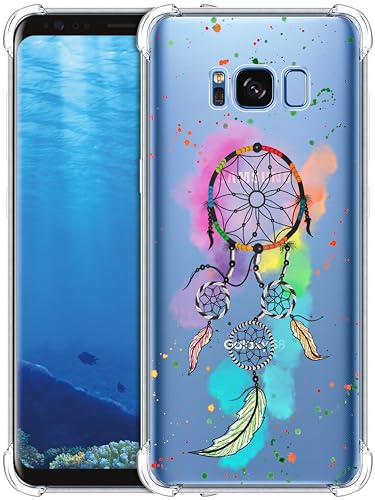 GlamCase for Samsung Galaxy S8 Case, Samsung S8 Case - Dream Catcher Watercolour Design Printed Slim Fit Clear Flexible Shockproof Protective Designer Back Case/Cover for Samsung Galay S8.