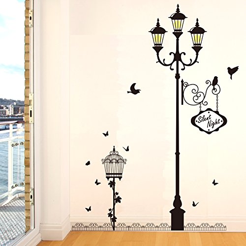 ZRDMNWall Sticker Euro-Light Room Background Decorations 100*cm Can Remove Art Murals for Bedroom Living Room Office Family Nursery Bathroom Kitchen