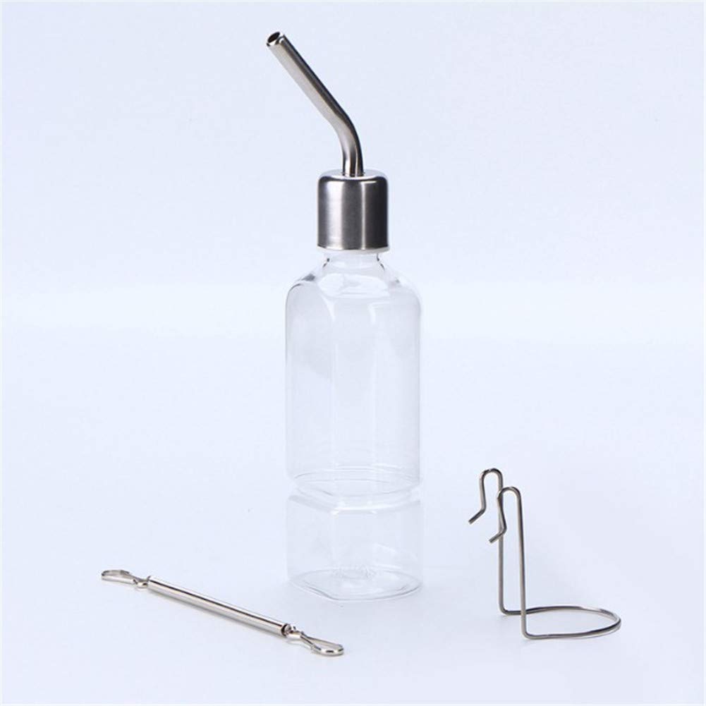 2 Beverini Per Conigli - Dispenser Acqua A Gravità, 180ML E 350ML, In Plastica E Acciaio, Facili Da Pulire - Foto 11