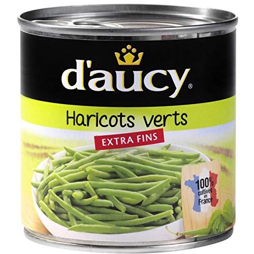 D'AUCY - Haricots Verts Extra Fins 220G - Lot De 4