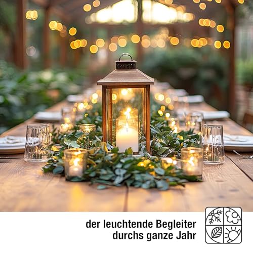 hellum Lichterkette innen strombetrieben, mini Lichterkette 20er klare warme Lichter, beleuchtete 2,85m, Kabel grün 20 Lichter mit Stecker für Weihnachten, inkl. Ersatzbirnen