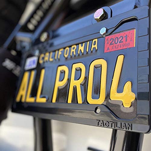 American Flag License Plate Frame - Subdued 3D Embossed Usa Flag In Black Gloss On Matte Finish For Car, Truck Or Suv (Gloss On Matte Black) #TOP3