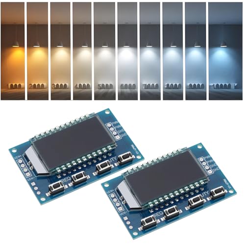 Image of SING F LTD 2PCS PWM Signal Generator PWM Square Wave Signal Generator LCD Display Signal Generator Module 1 Channel Frequency Generator Rectangular Wave Generator