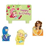 1 X Strawberry Shortcake 'Dolls' Cake Candle Set (4pc)