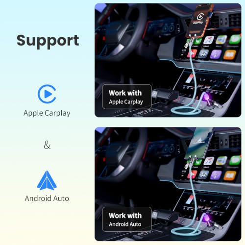 Image of USB C Cable, 240W Fast Charging Type C Charger Cord with E-Mark Chip, 6FT | Silicone Braided 4 in 1 Charging Cable with Light, iPhone Charger for 17-12, S26, iPad, Carplay, Travel Camping Essentials