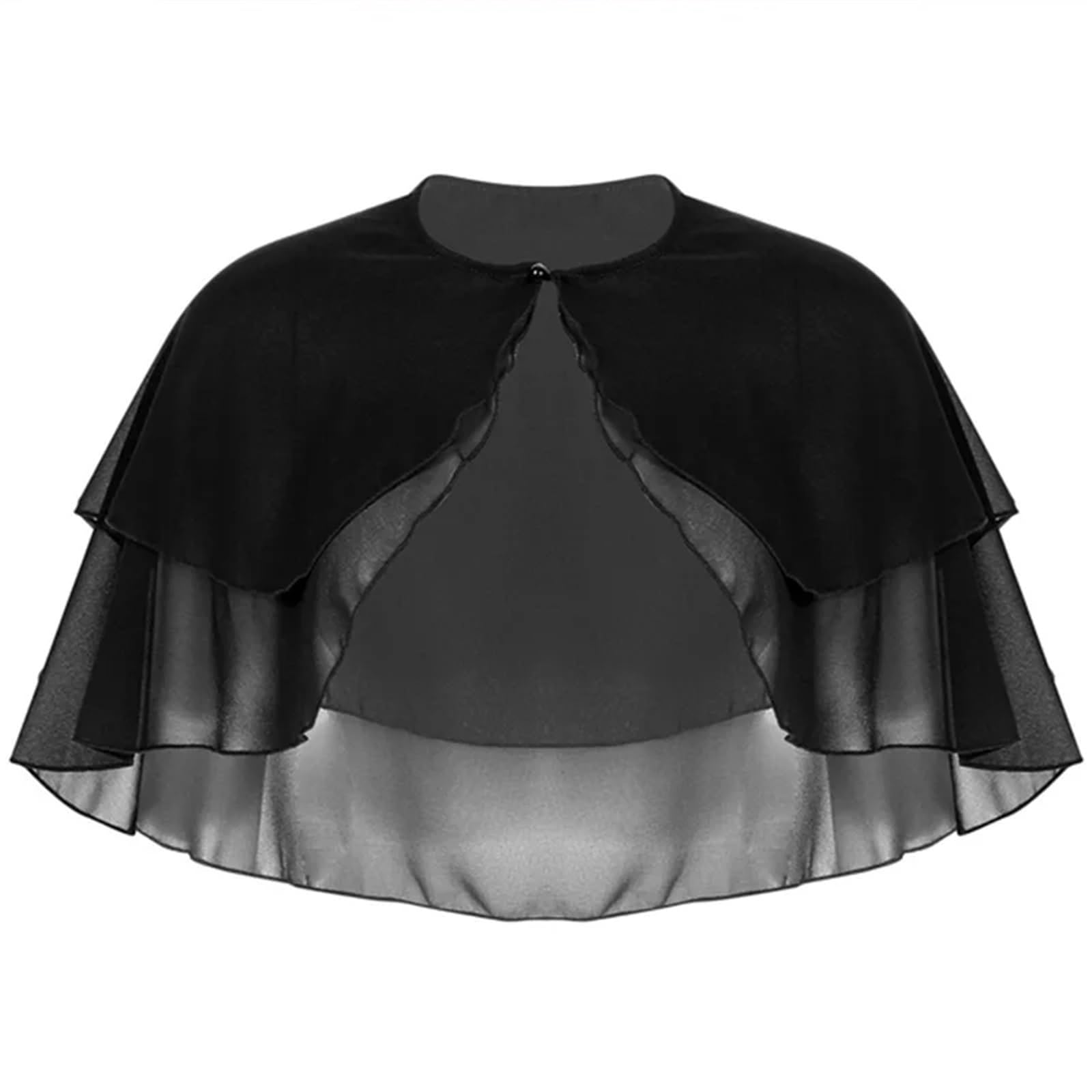 Gasa novia chal capas chaqueta accesorios de boda noche baile negro Estola De Mujer