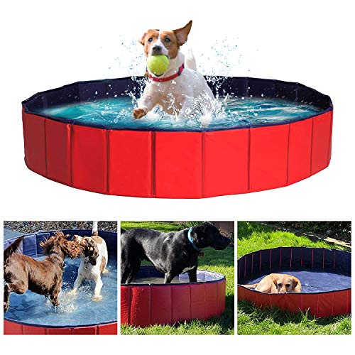 DY_Jin Piscina portátil, Piscina Plegable para Perros Grandes, bañera, baño, Lavabo, baño para Perros/Gatos, Animales al Aire Libre o bajo Techo (120 * 30 CM)