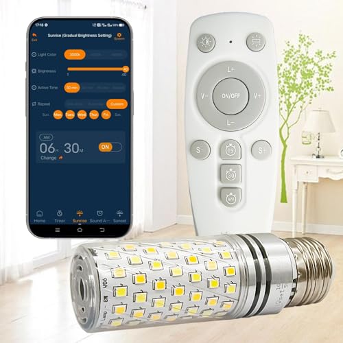 JUXLamp ���[�j���O�E�F�C�N�A�b�v�G�b�Z���V���� | �X�}�[�gLED���C�g�A���[���d�� ���̏o���̓���V�~�����[�V����&���R���t�� 2�C��1 �E�F�C�N�A�b�v&�����⏕�p �A�v��+�����[�g 800���[���� �Q���̕��͋C�ɍœK