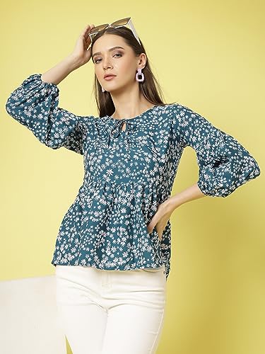 Image of OOMPH! Women's Floral Relaxed Fit Tunic Shirt