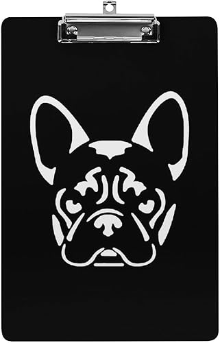 Portapapeles acrílicos de Bulldog Francés, tamaño carta estándar, portapapeles de enfermería con clip de metal, suministros de oficina y accesorios disponible en Yaxa Colombia