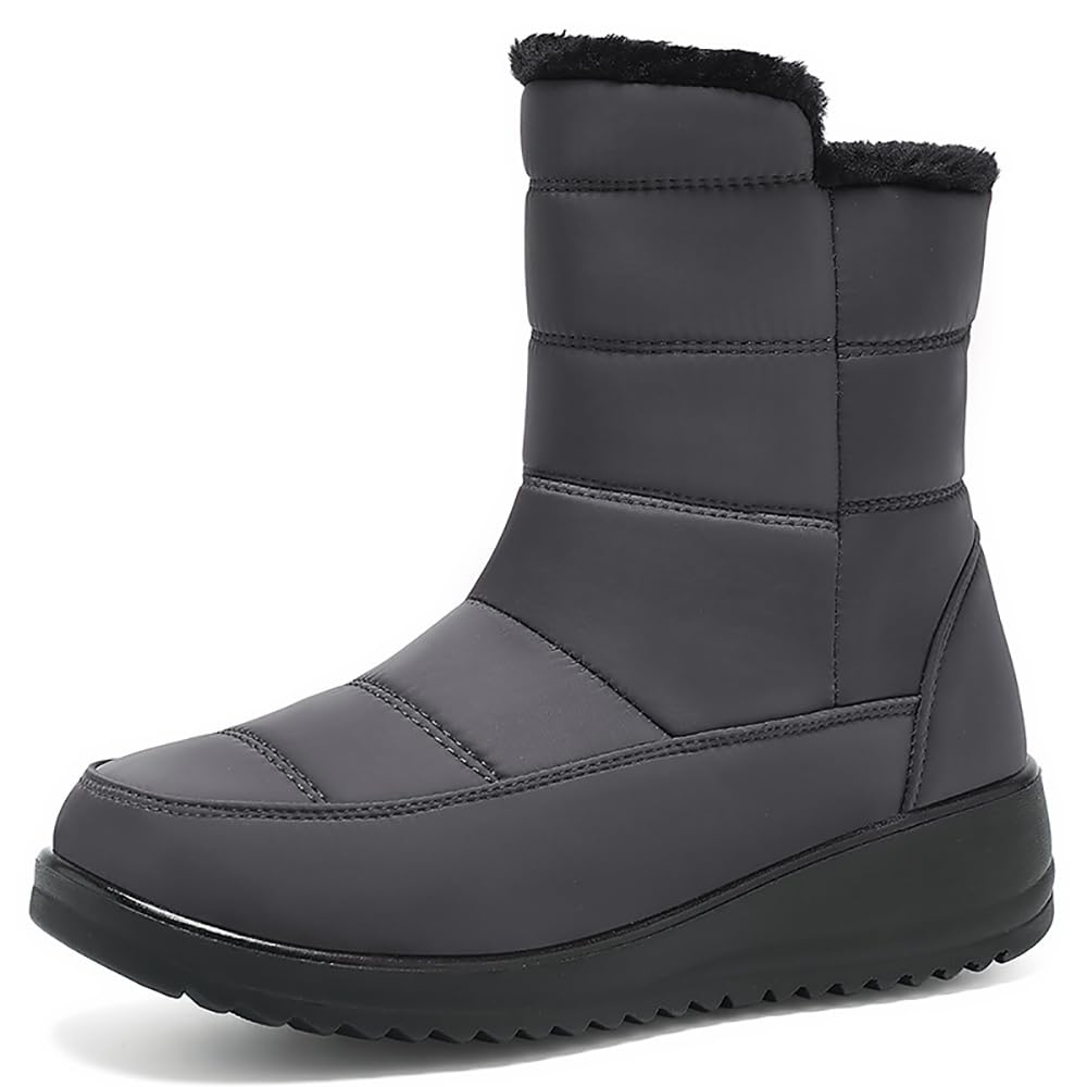 Damskie śniegowce, buty zimowe, z ciepłą podszewką, antypoślizgowe, z podszewką, buty outdoorowe, buty do chodzenia boso