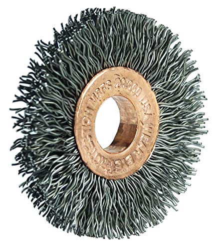 Image of Weiler 15332 1-1 /2 inch Crimped Wire Wheel, .0118 inch Steel Fill, 3 /8 inch Arbor Hole, Made in the USA (Pack of 10)