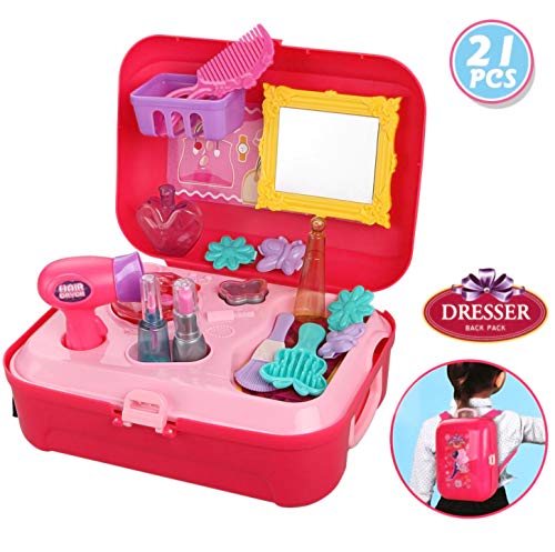 Image of Magicwand Pretend Play Carry Along Back-Pack Make-Up Kit for Girls【21 Pcs】【3 Yrs & Up】【Pack of 1】【Multi-Colored】