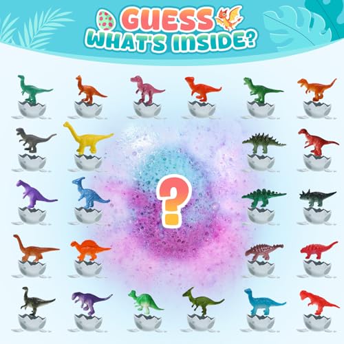 Bofuoos Badebomben Geschenke für Kinder mit Dinosaurier Spielzeug im Inneren, 9 Stück Kindertagsgeschenke für Kinder, Personalisierte Geburtstagsgeschenk für Jungen und Mädchen (36+ Monate)