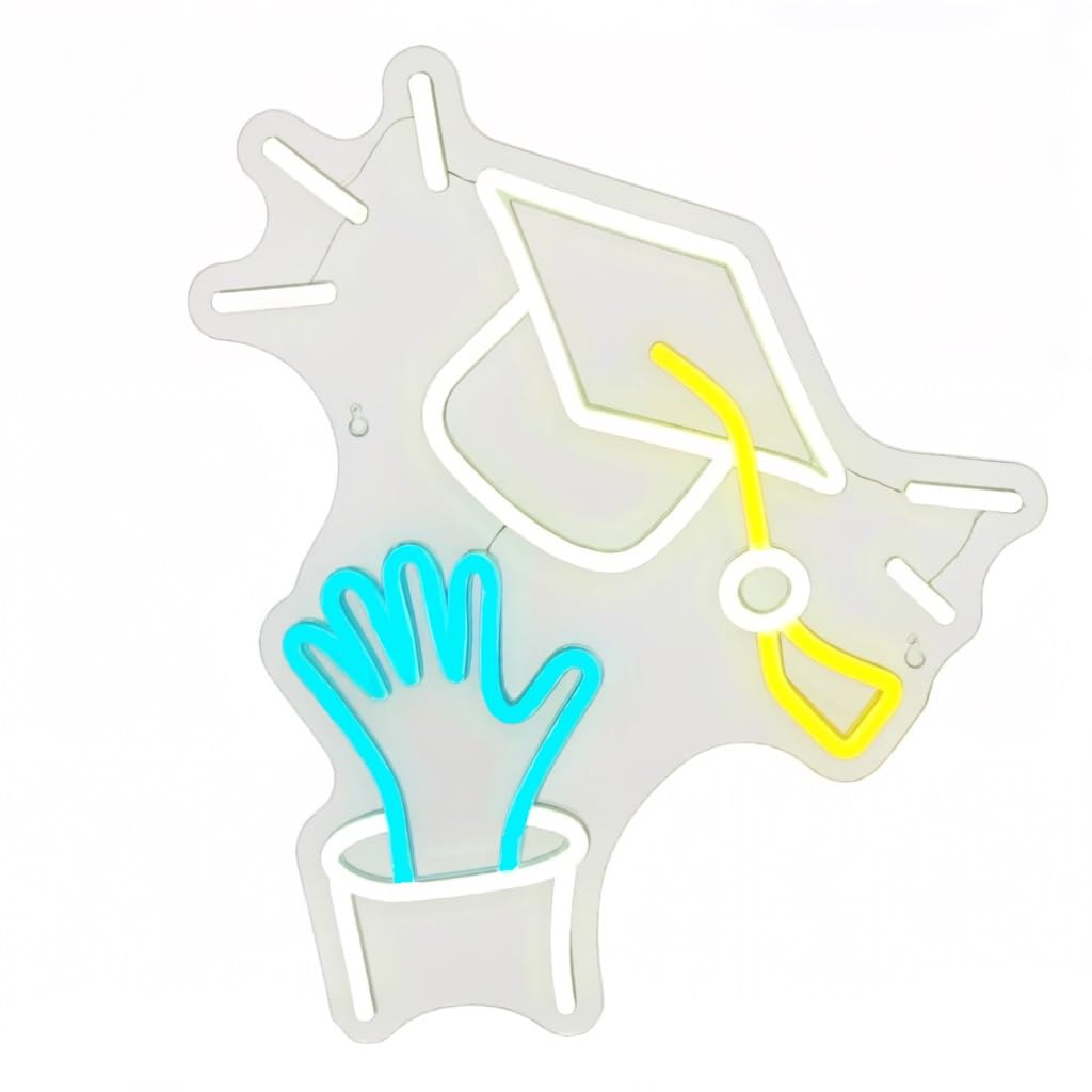 Dimmable Graduation Neon Sign LED for Graduation Party Home Decor(8(14.57 * 15.75in))