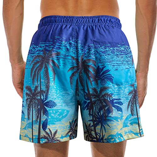 Mens Swim Trunks With Compression Liner 2 In 1 Quick Dry Bathing Suit Swim Shorts Boxer Brief Liner #TOP2