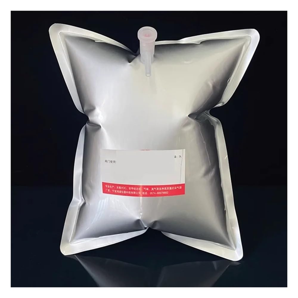 Cristalería de Laboratorio Bolsa de muestreo de aluminio de 5 piezas, bolsa de recolección, bolsa de recolección, válvula simple y doble(0.1L double valve)