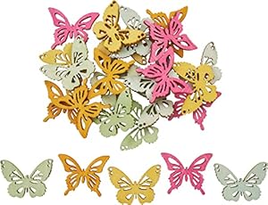 Rayher Holz-Streuteile Schmetterlinge, 2 cm, 25 Stück
