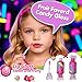 Mebtmel Cute Lip Gloss for Kids, 6PCS Glitter Girls Lip Gloss Set with Shape of Candy, Assorted Flavors Hydrating Lip Balm Party Favor Make-up for Girls and Teens Ages 8-12