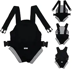 Canguru Click - Bebê Passeio - Suporta Até 15 Kg Preto