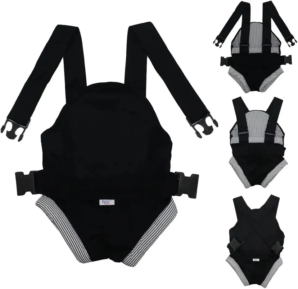 Canguru Click - Bebê Passeio - Suporta Até 15 Kg Preto