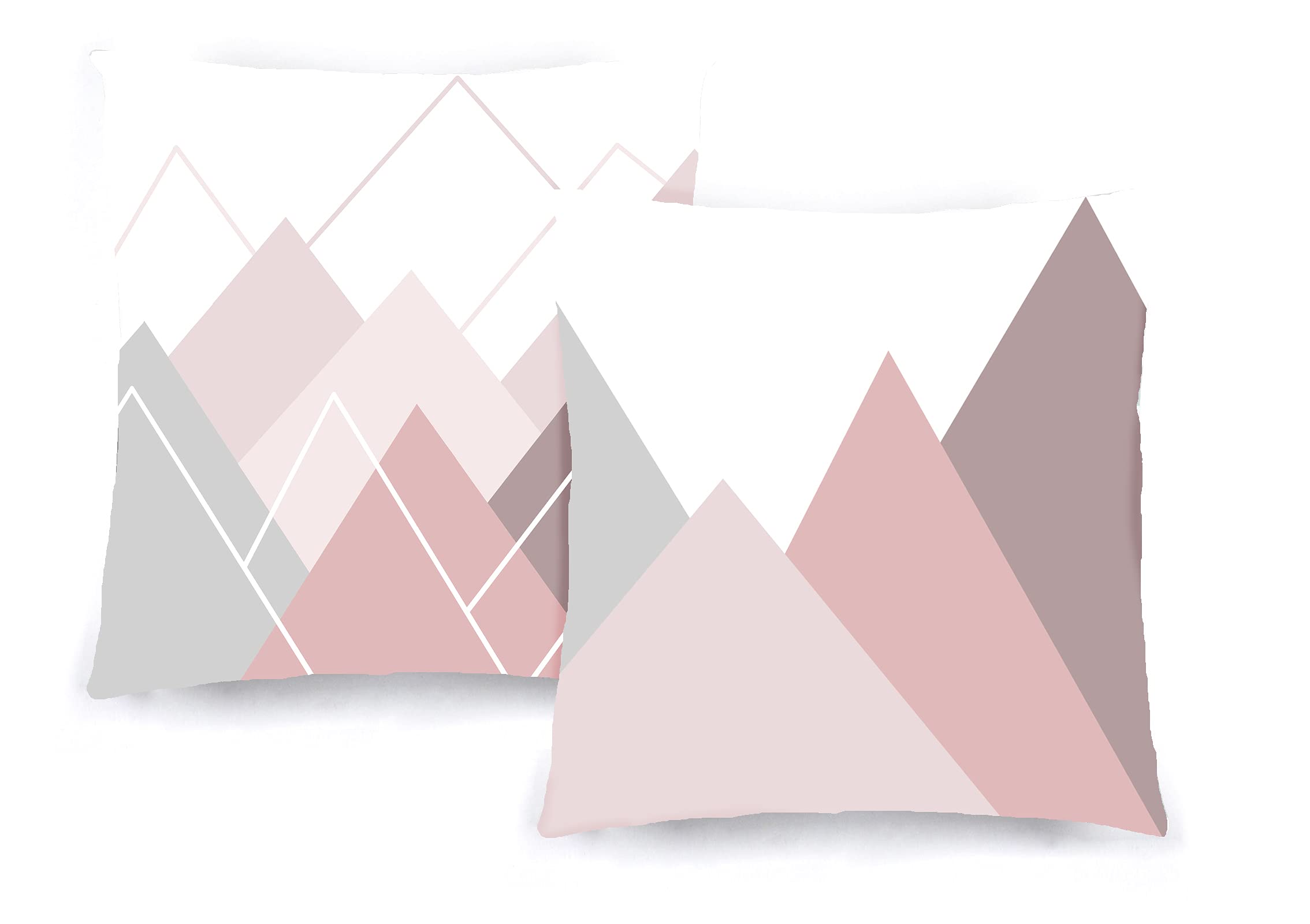 Decoratea Fundas Cojines 50x50 - Fundas de Cojín Decorativo (Juego de 2) para Sofá, Cama, Silla, Salón, Dormitorio. Algodón Suave, Modernas y con Cremallera Invisible (Rosa Palo)