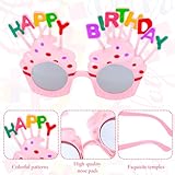 oruola 3 Pairs Birthday Glasses,Fun Party Sunglasses for Adults,Happy Birthday Sunglasses,Birthdays Photo Booth Props, for Children Adult Party Gifts (Pink, Blue, White) - Image 6