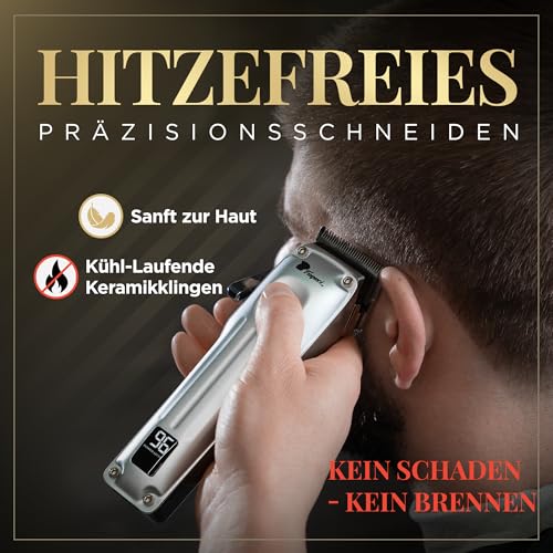 Fagaci Haarschneidemaschine Profi Mit Überlegene Präzision, 5-Fach Längere Schärfe Haarschneider Herren Akku Mit 2 Klingen: Fade & Taper, Professionelle Haarschneider Mit Bürstenloser Motor