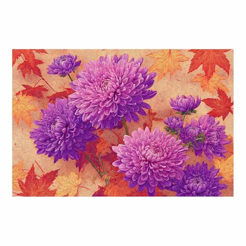 Tableau fleurs d'automne pour réveiller la décoration murale d'une chambre moderne
