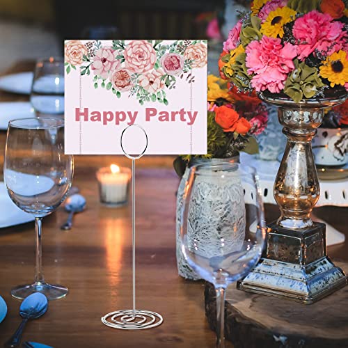Image of Table Number Holders, 10PCS Place Card Holder, Photo Holder (8.7 inch Silver) | Picture Holder, Card Stand Name Menu Clips, Large Size Table Sign Card Holder for Centerpieces Wedding Birthday Party
