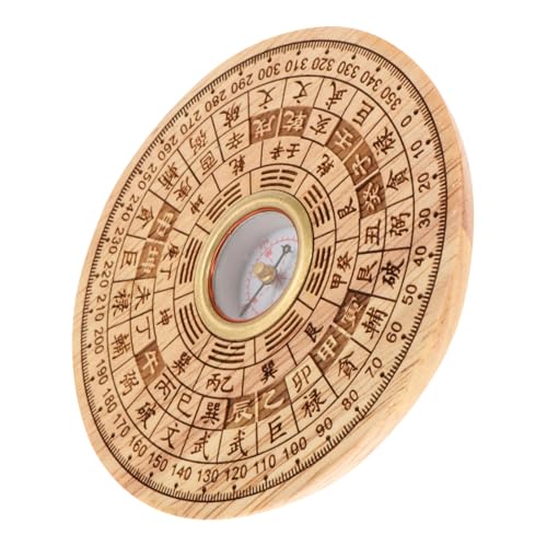 Boussole Feng Shui Chinoise traditionnelle, poêle en bois de pêche sculpté main