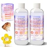 Air Dry Clay Glaze & Polymer Clay Varnish - 200ml Gloss Clay Sealant, Waterproof & Scratch Resistant Clay Glaze for Air Dry Clay Prevents Cracking, Wear & Enhances Gloss for Pottery & Sculptures