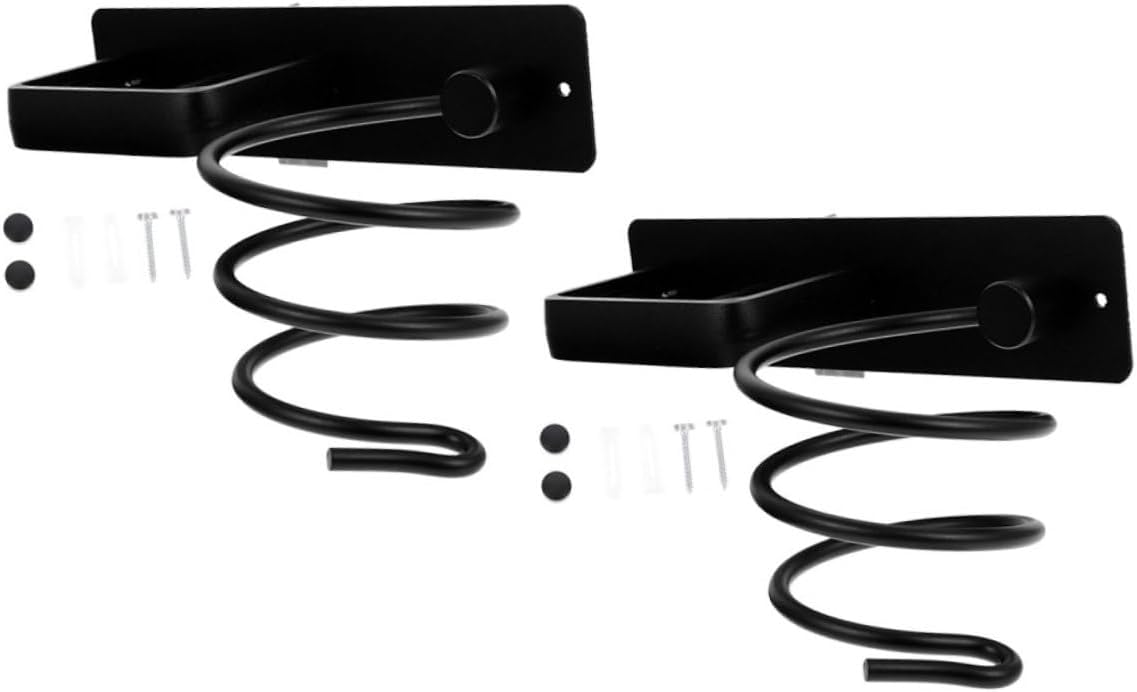Sosoport 1 Set Hair Dryer Storage: Wall-Mounted Spiral Blow Dryer Shelf Holder - Space-efficient Hairdryer Storage Rack for Hotel Dormitory Bathroom