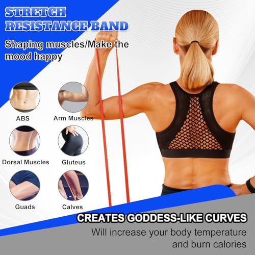 Giiyr Resistance Bands Set for Men & Women - 4 Levels Exercise Band with Door Anchor, Pull Up Bands for Strength Training, Stretching, Powerlifting, Home Workouts, and CrossFit - Image 6